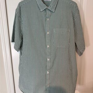 Old Navy Green and White Casual Button Down Shirt